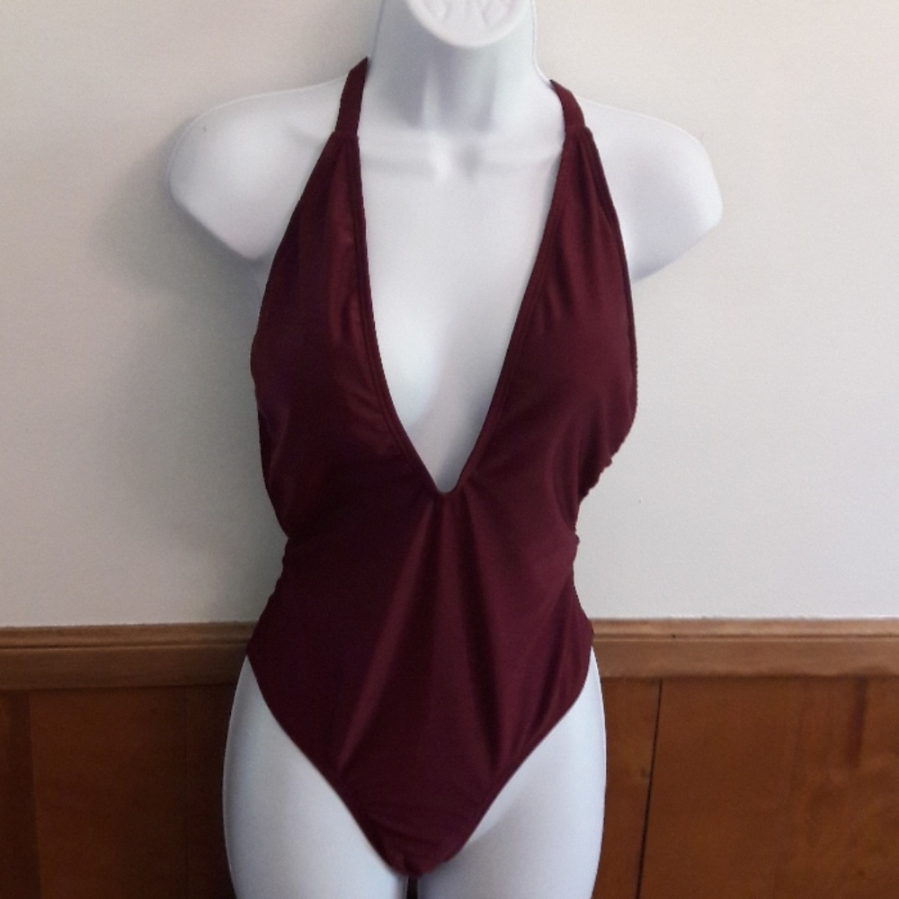 Sexy Cranberry Swim Suit NWOT